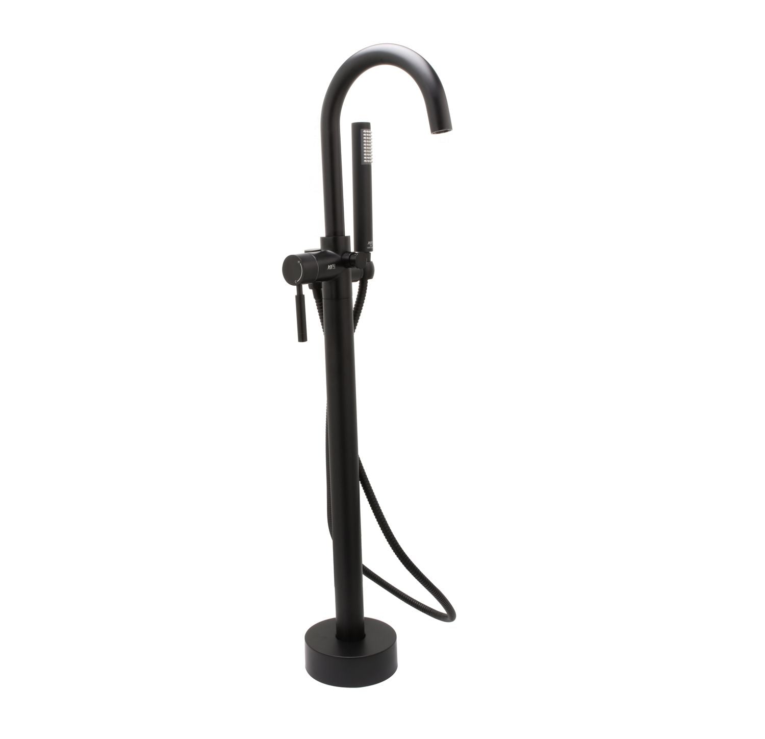Huntington Brass Euro Matte Black Freestanding Tub Filler Faucet