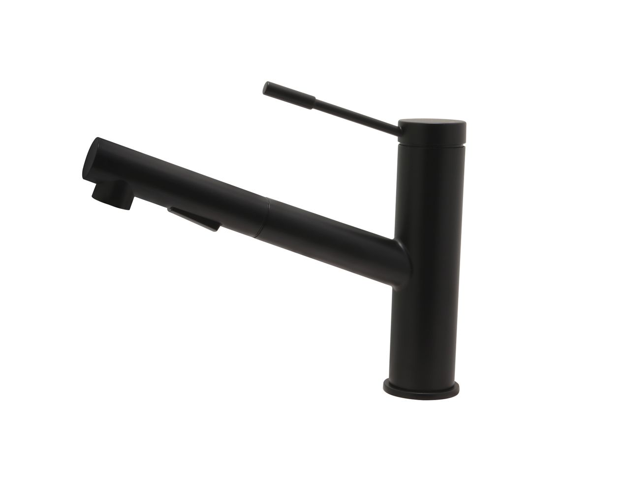 Huntington Brass Euro Matte Black Pull-Out Kitchen Faucet