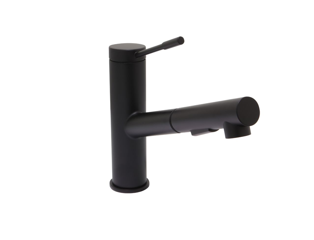 Huntington Brass Euro Matte Black Pull-Out Kitchen Faucet