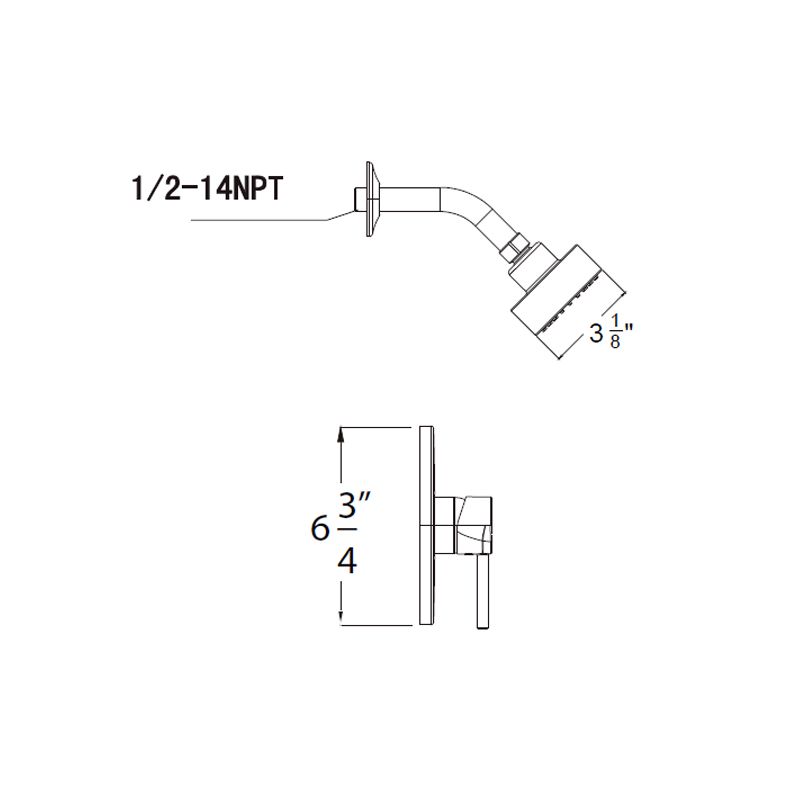 Huntington Brass Euro Matte Black Shower Package