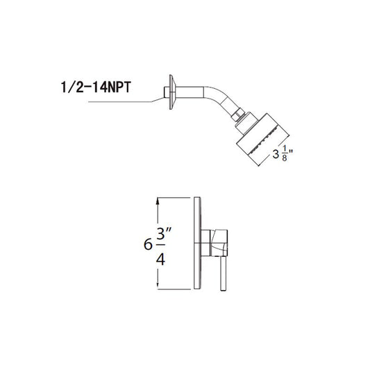 Huntington Brass Euro Matte Black Shower Package