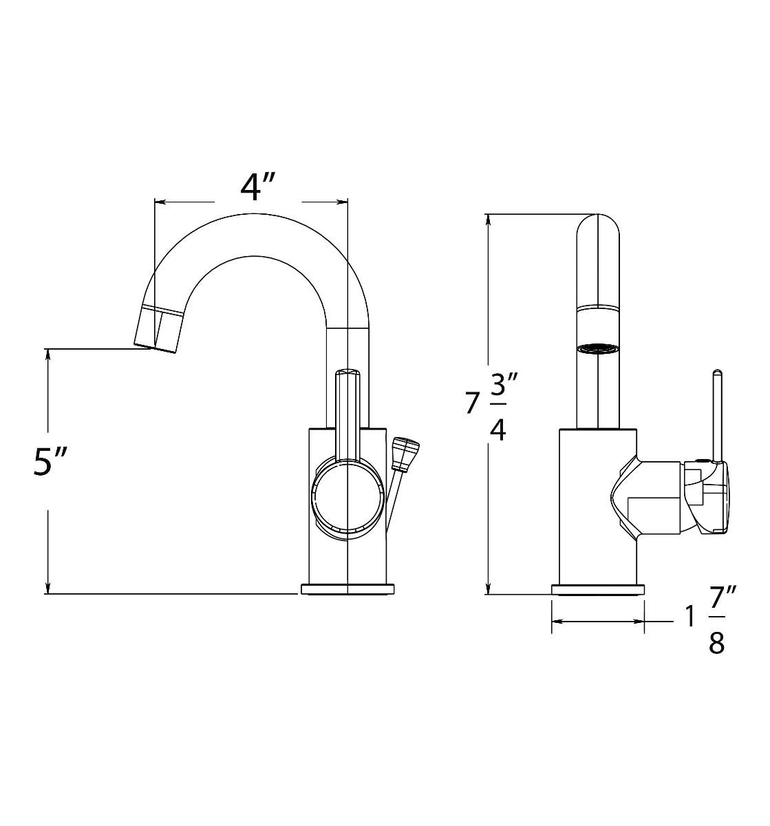 Huntington Brass Euro Matte Black Single Handle Lavatory Faucet