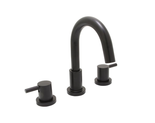 Huntington Brass Euro Matte Black Widespread Lavatory Faucet