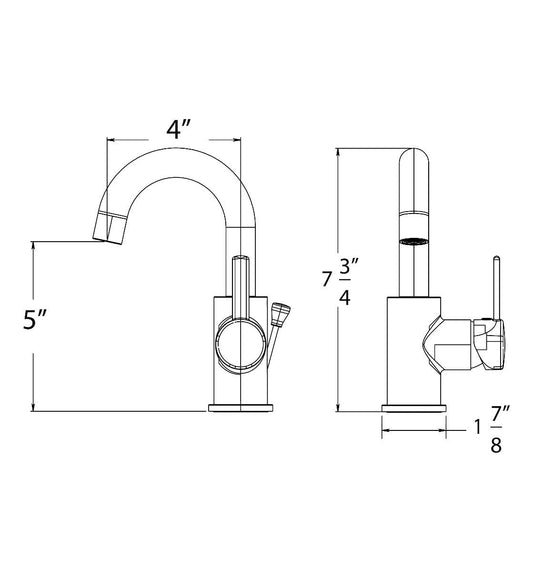 Huntington Brass Euro PVD Satin Brass Single Handle Lavatory Faucet