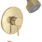 Huntington Brass Euro PVD Satin Brass Tub and Shower Package