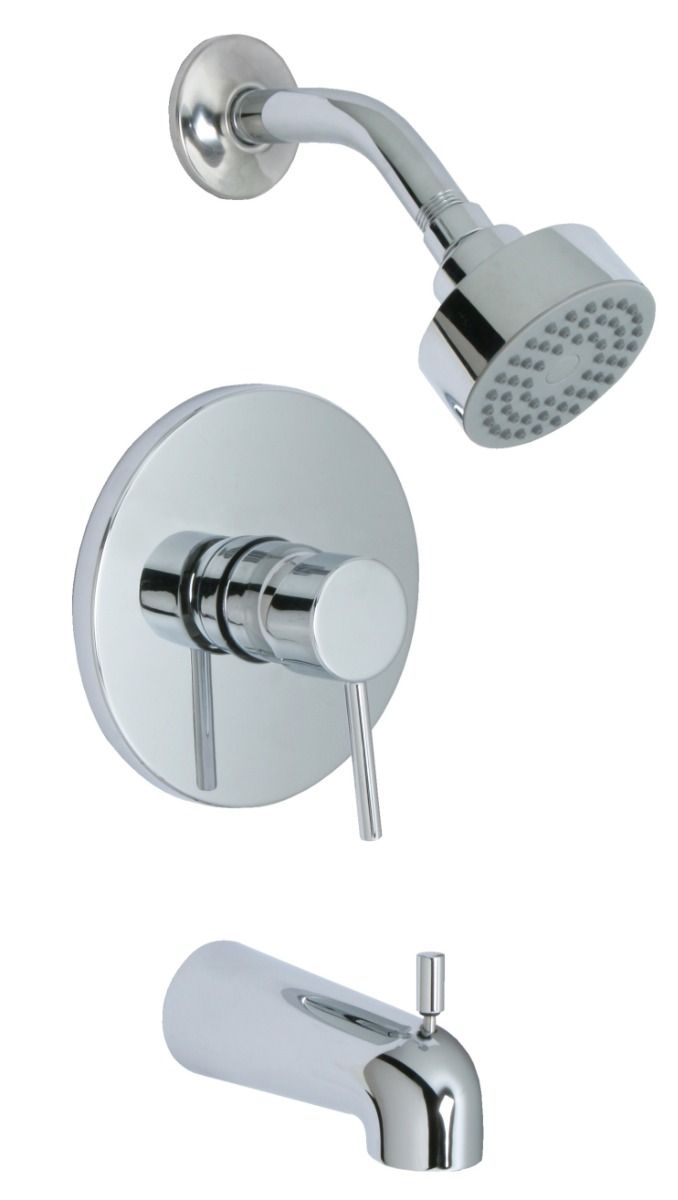 Huntington Brass Euro Polished Chrome Tub and Shower Package