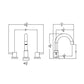 Huntington Brass Euro Polished Chrome Widespread Lavatory Faucet