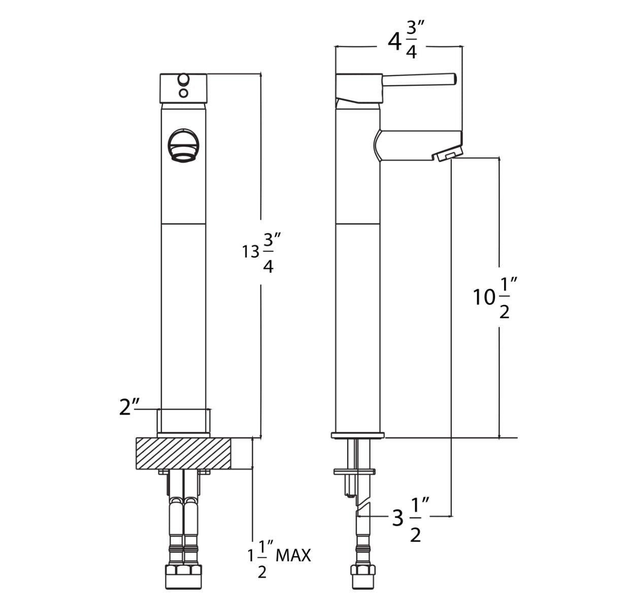 Huntington Brass Euro Satin Nickel Dual Control Vessel Filler Faucet