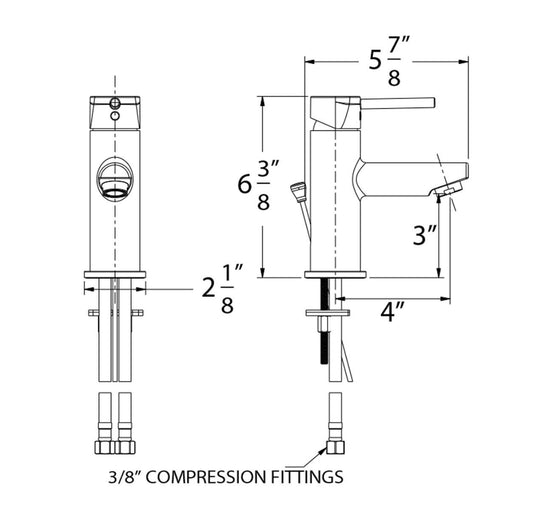 Huntington Brass Euro Satin Nickel Single Control Lavatory Faucet