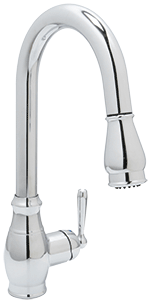 Huntington Brass Isabelle Classic Pull-Down 16" PVD Satin Nickel Kitchen Faucet by Chemcore Industries
