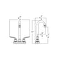 Huntington Brass Isabelle Polished Chrome Three Hole Dual Handle Bar Faucet
