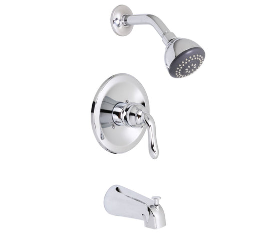 Huntington Brass Isabelle Polished Chrome Tub and Shower Package