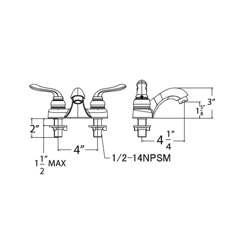 Huntington Brass Isabelle Satin Nickel Center Set Bathroom Faucet