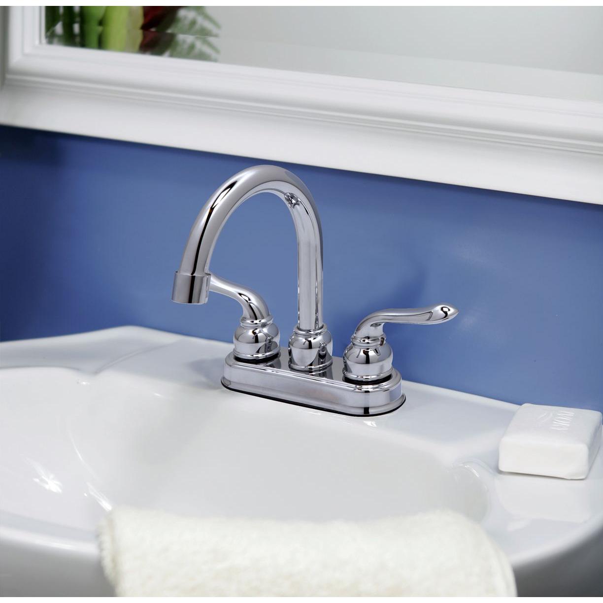 Huntington Brass Isabelle Satin Nickel Center Set Bathroom Faucet (W4220529-2)