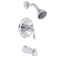 Huntington Brass Isabelle Satin Nickel Tub and Shower Package