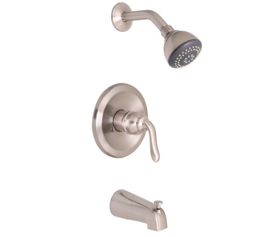 Huntington Brass Isabelle Satin Nickel Tub and Shower Package