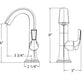 Huntington Brass Joy Matte Black Single Control Lavatory Faucet With Push Style Pop-Up Drain Assembly