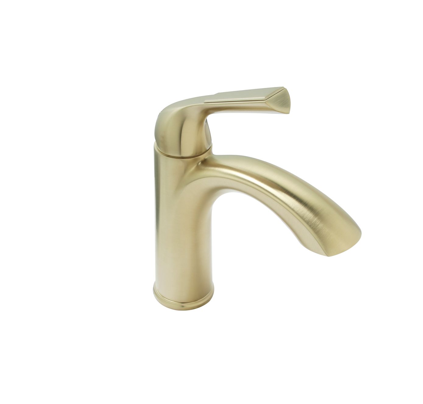 Huntington Brass Joy PVD Satin Brass Single Control Lavatory Faucet With Brass Style Pop-Up Drain Assembly