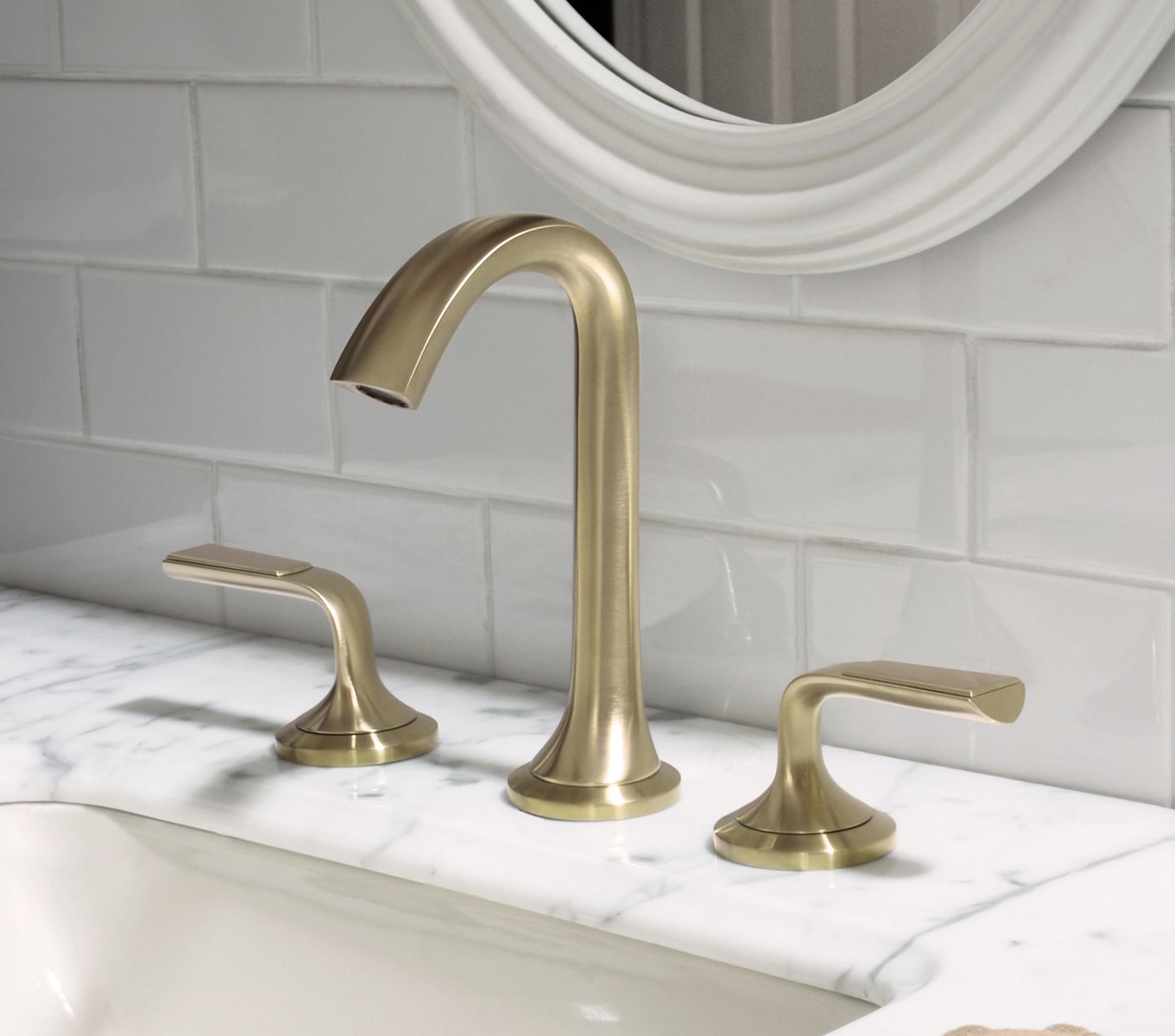 Huntington Brass Joy PVD Satin Brass Widespread Faucet