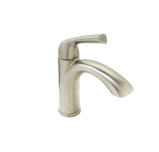 Huntington Brass Joy PVD Satin Nickel Single Control Lavatory Faucet With Brass Style Pop-Up Drain Assembly