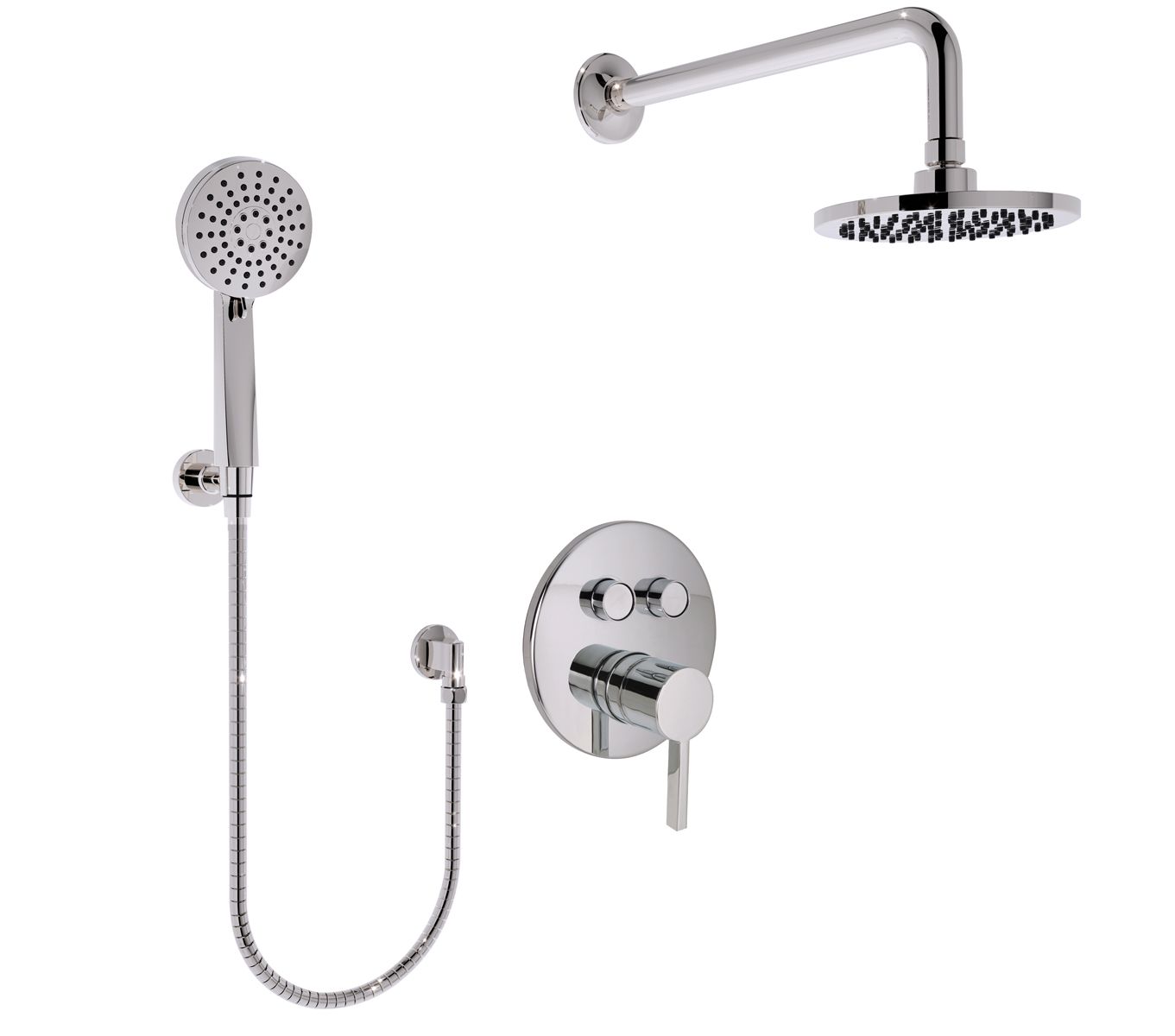 Huntington Brass Joy Polished Chrome Push Button Shower Trim Package