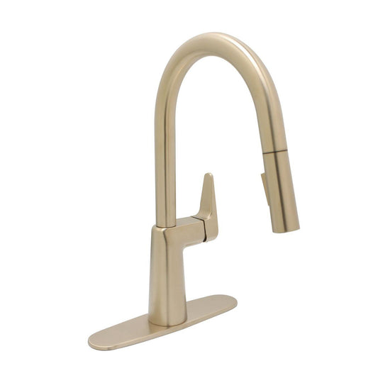 Huntington Brass Loma PVD Satin Brass Pull-Down Kitchen Faucet