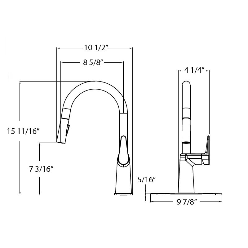 Huntington Brass Loma Polished Chrome Pull-Down Kitchen Faucet