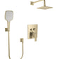 Huntington Brass Matte Black Square Style Push Button Shower Package