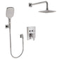 Huntington Brass Matte Black Square Style Push Button Shower Package