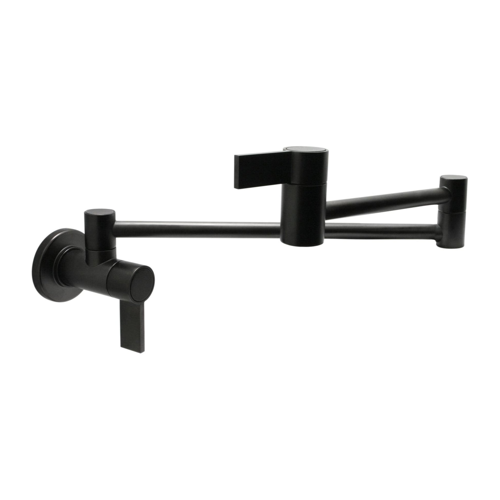 Huntington Brass Modern Style Matte Black Wall Mounted Pot Filler