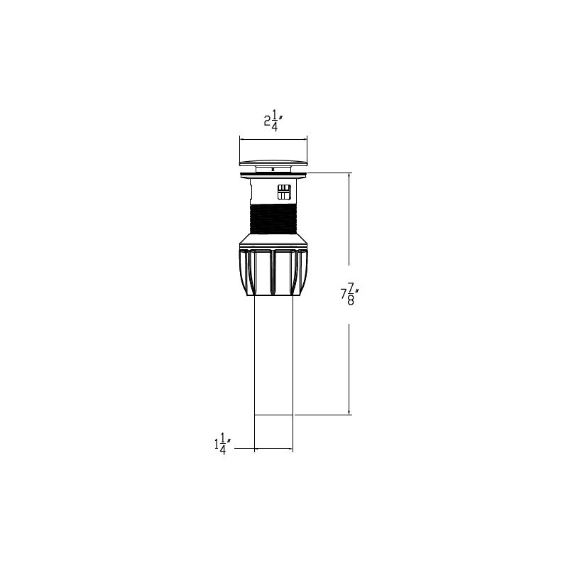 Huntington Brass PVD Satin Brass Push Style Pop-Up Drain Without Over-flow (P0112416)