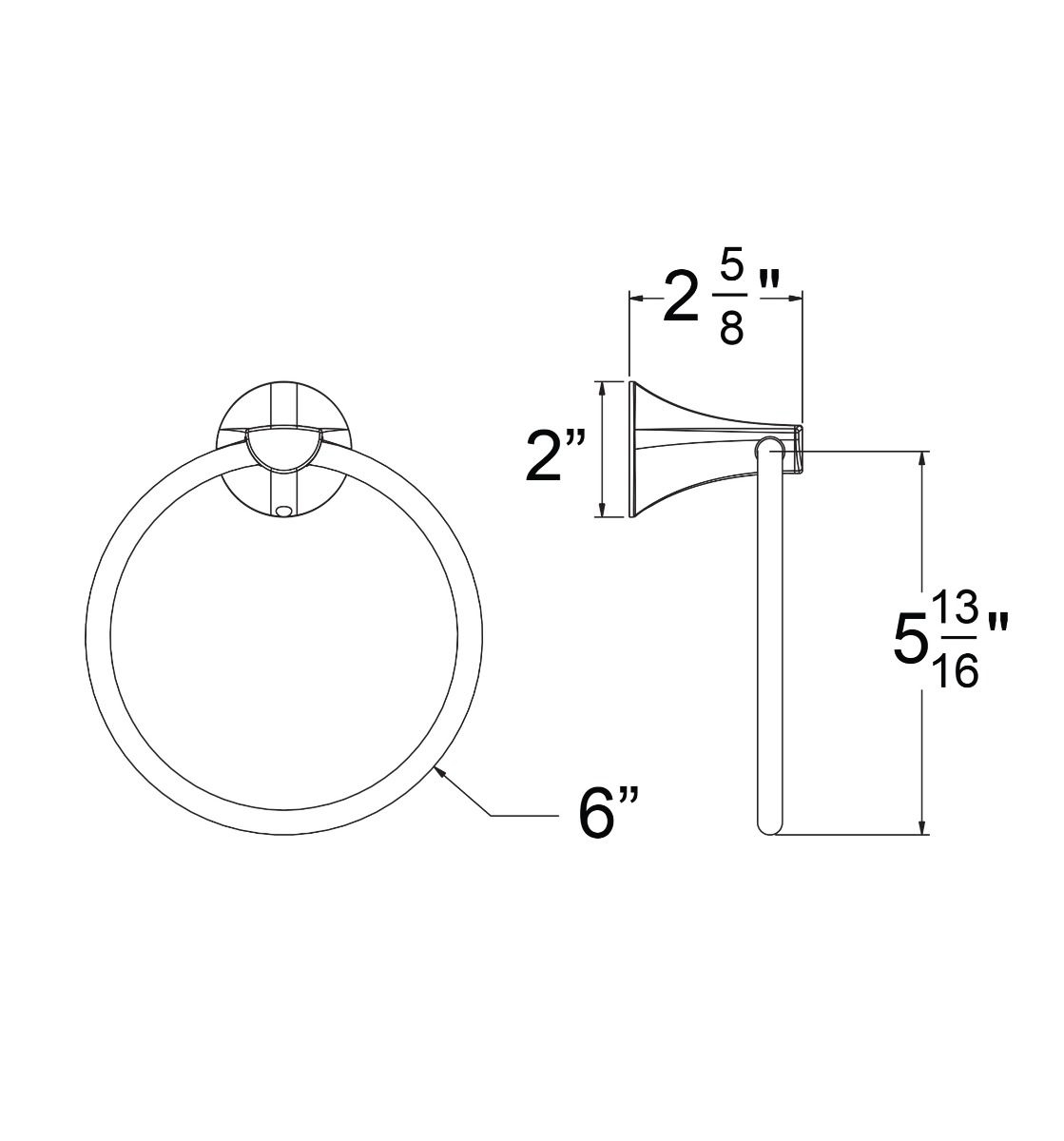 Huntington Brass PVD Satin Brass Towel Ring for Joy and Trend Series