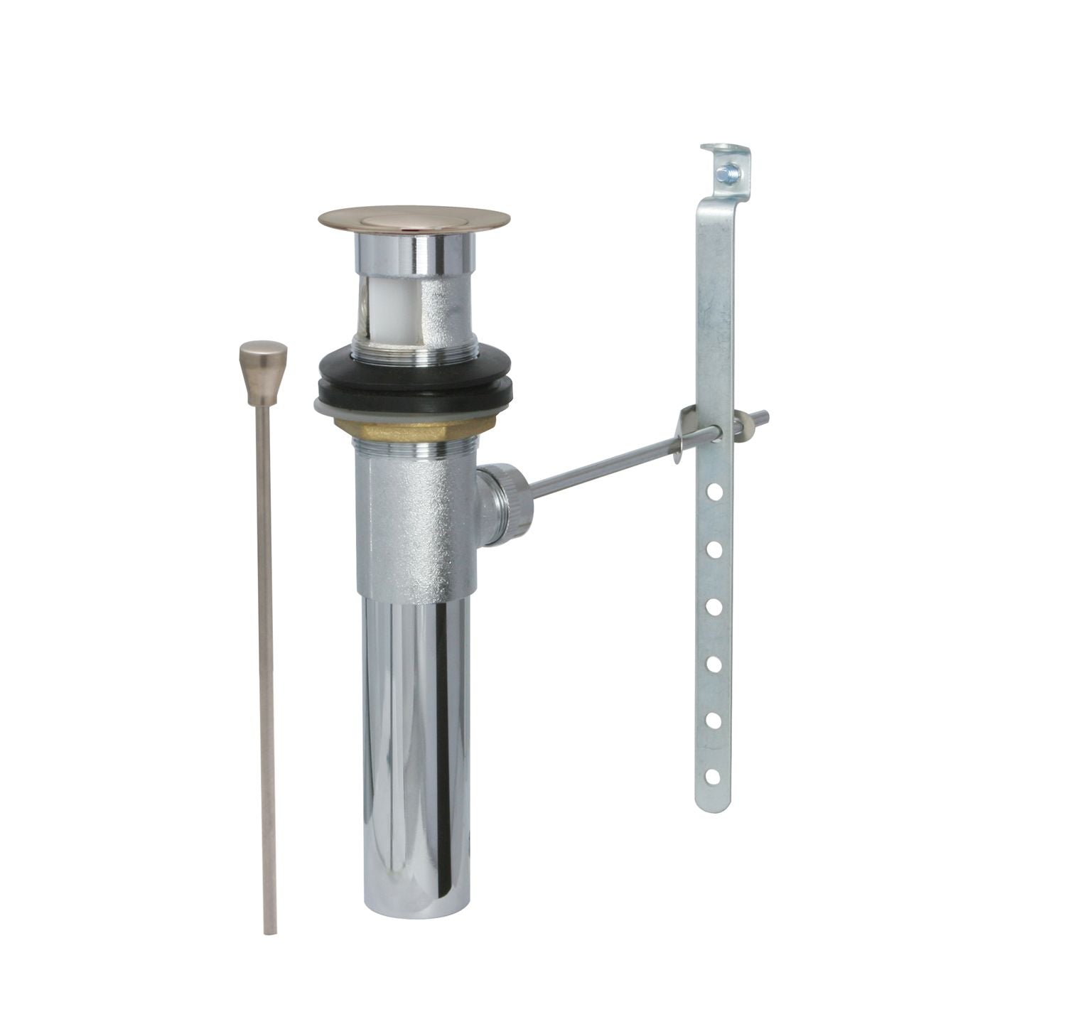 Huntington Brass PVD Satin Nickel All Brass Constructed Push Style Pop-Up Drain With Over-flow (P0111102)