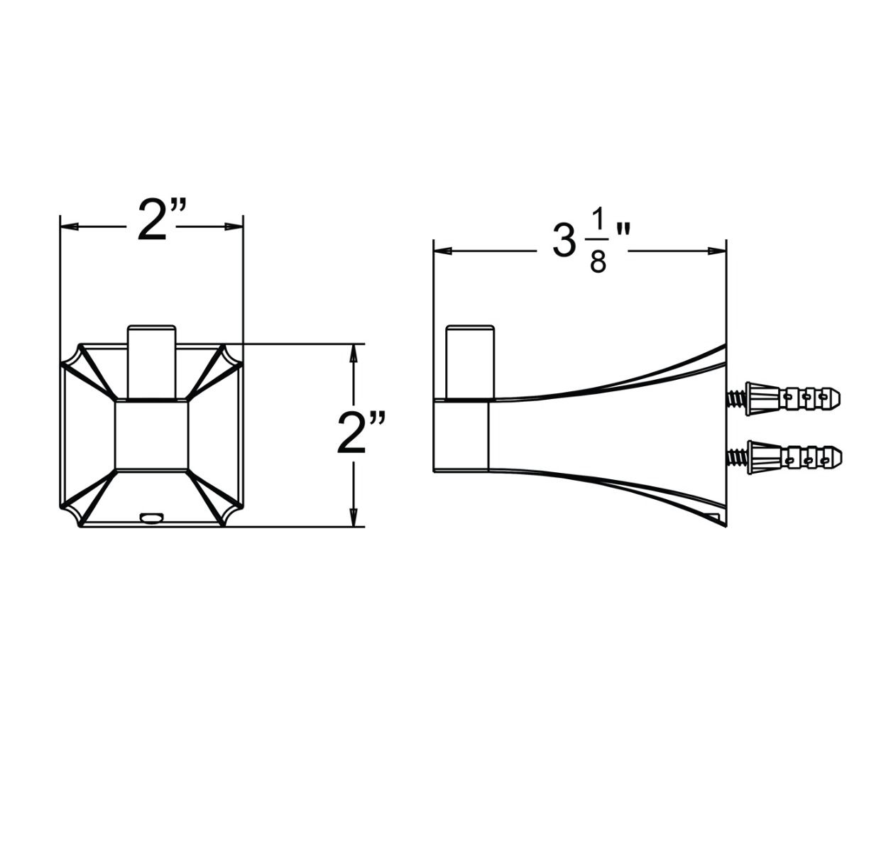 Huntington Brass PVD Satin Nickel Contemporary Robe Hook