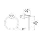 Huntington Brass PVD Satin Nickel Towel Ring for Joy and Trend Series