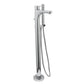 Huntington Brass Polished Chrome Freestanding Tub Filler Faucet With Hand Shower for Tazio and Sevaun Series