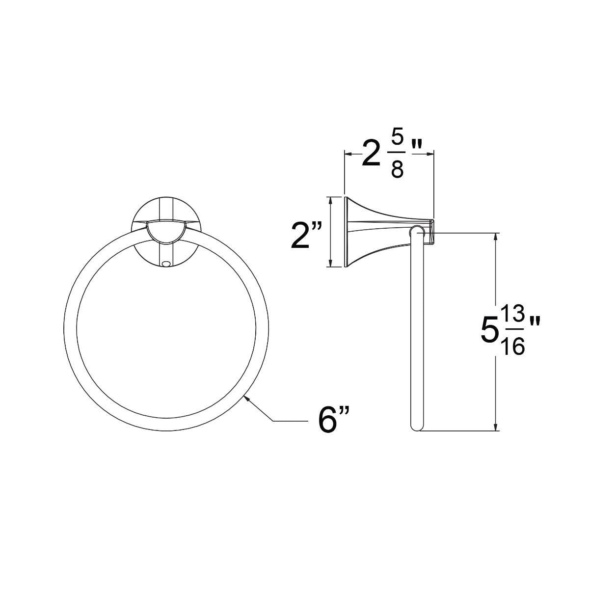 Huntington Brass Polished Chrome Towel Ring for Joy and Trend Series