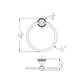 Huntington Brass Polished Chrome Towel Ring for Woodbury and Isabelle Series