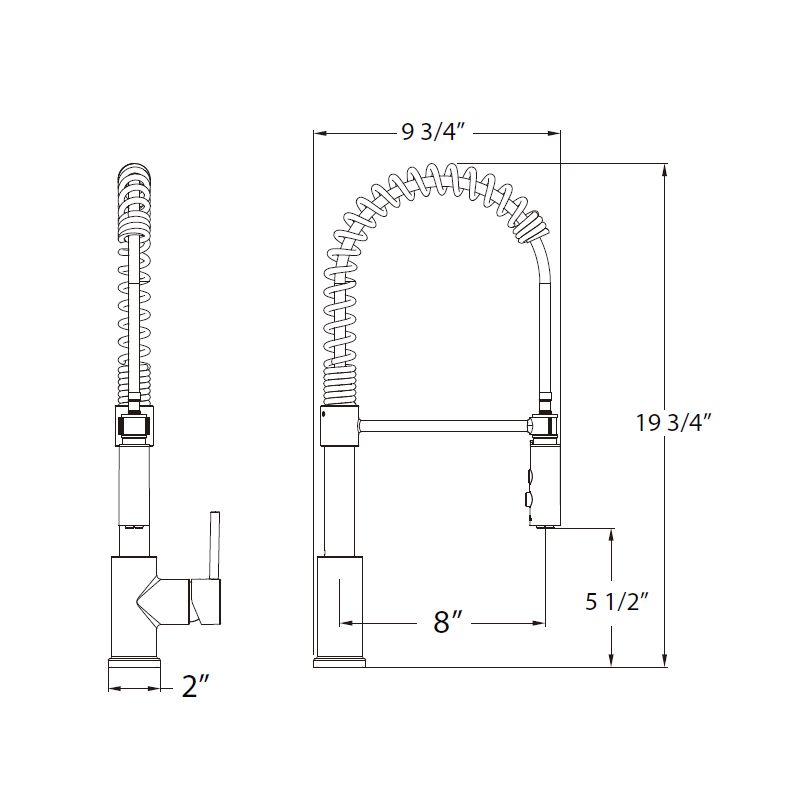 Huntington Brass Rexford II Matte Black Kitchen Faucet
