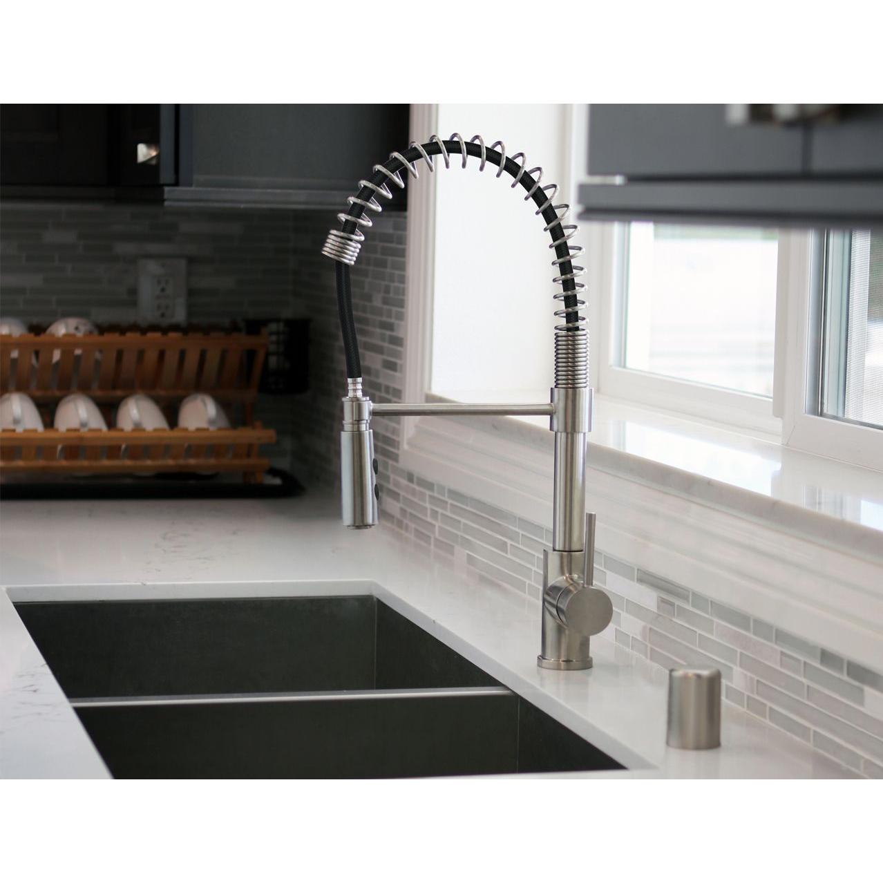 Huntington Brass Rexford II PVD Satin Brass Kitchen Faucet