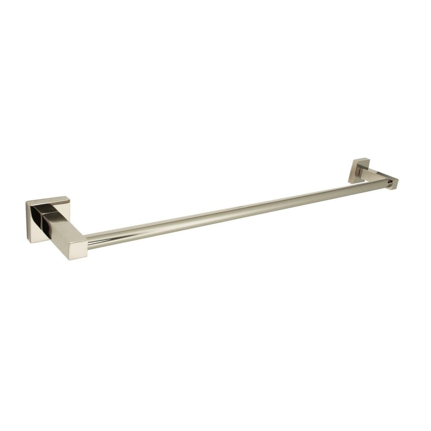 Huntington Brass Razo 24" PVD Polished Nickel Square Style Towel Bar