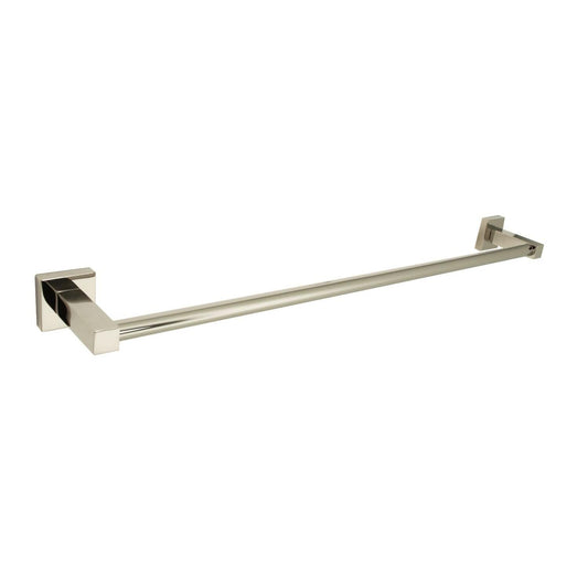 Huntington Brass Razo 24" PVD Polished Nickel Square Style Towel Bar
