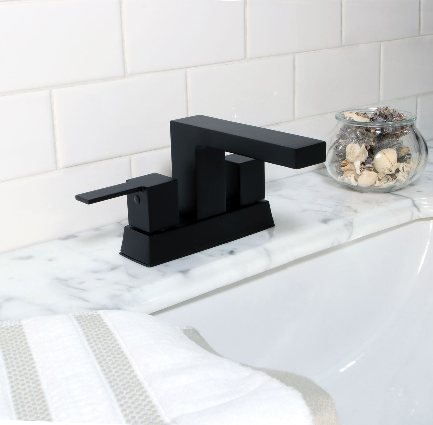 Huntington Brass Razo Matte Black Center Set Lavatory Faucet