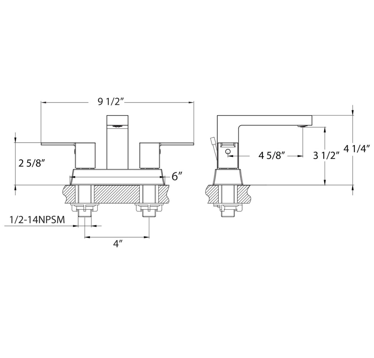 Huntington Brass Razo Matte Black Center Set Lavatory Faucet