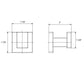 Huntington Brass Razo Matte Black Square Style Robe Hook