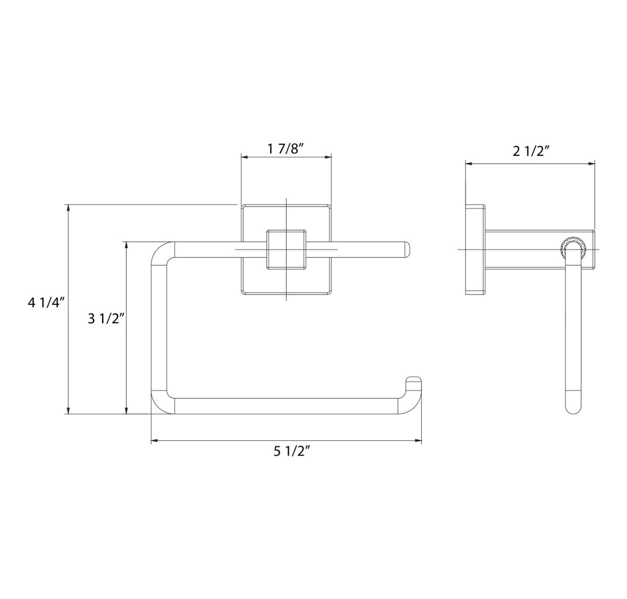 Huntington Brass Razo Matte Black Square Style Toilet Paper Holder