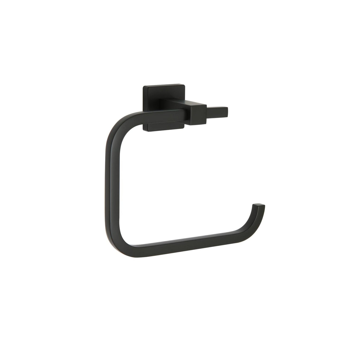 Huntington Brass Razo Matte Black Square Style Towel Ring