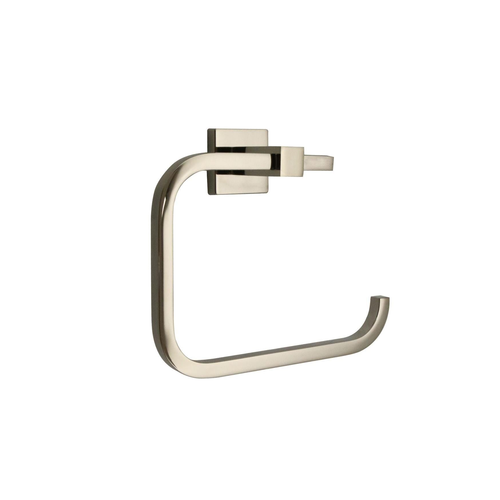 Huntington Brass Razo PVD Polished Nickel Square Style Towel Ring