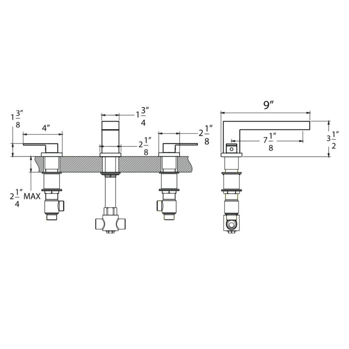 Huntington Brass Razo PVD Satin Brass Roman Tub Filler Faucet