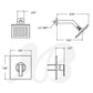 Huntington Brass Razo PVD Satin Brass Shower Trim Kit